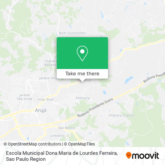 Mapa Escola Municipal Dona Maria de Lourdes Ferreira