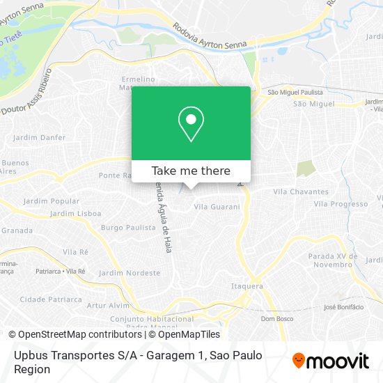 Mapa Upbus Transportes S / A - Garagem 1