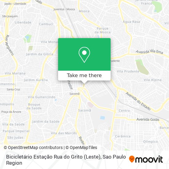 Bicicletário Estação Rua do Grito (Leste) map