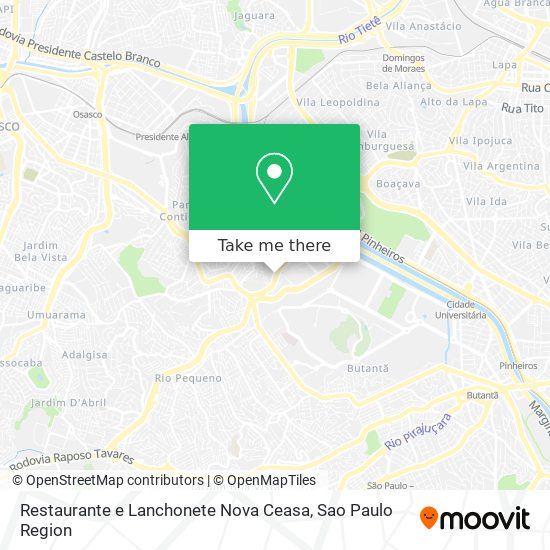 Restaurante e Lanchonete Nova Ceasa map