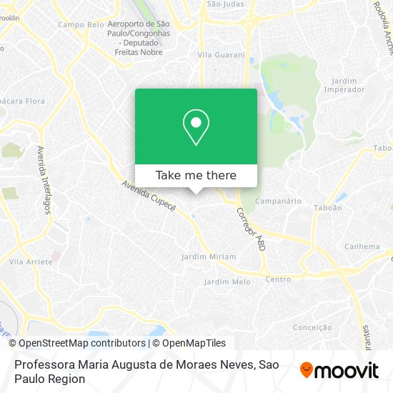 Mapa Professora Maria Augusta de Moraes Neves