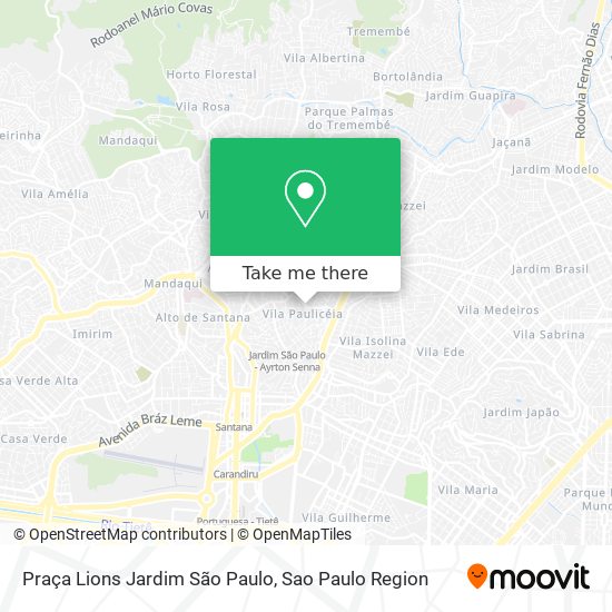 Praça Lions Jardim São Paulo map