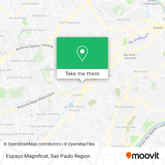 Espaço Magníficat map