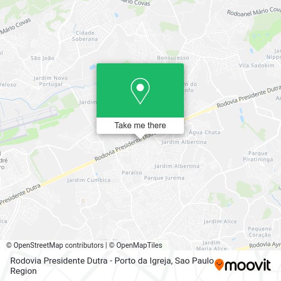 Rodovia Presidente Dutra - Porto da Igreja map