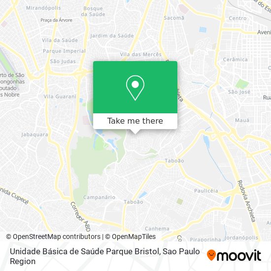 Unidade Básica de Saúde Parque Bristol map