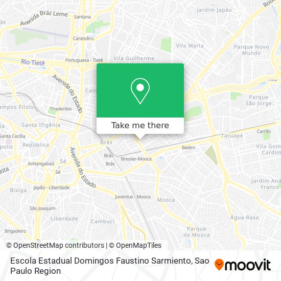 Mapa Escola Estadual Domingos Faustino Sarmiento