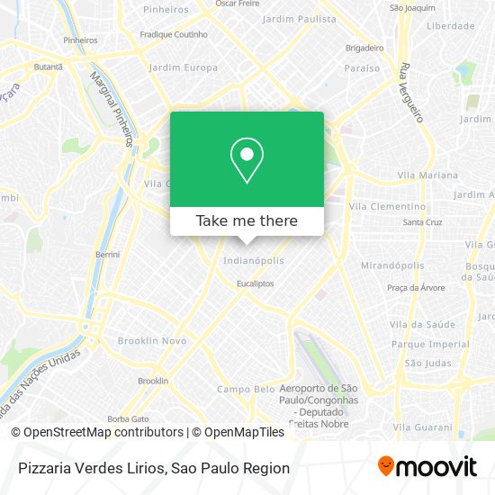 Mapa Pizzaria Verdes Lirios