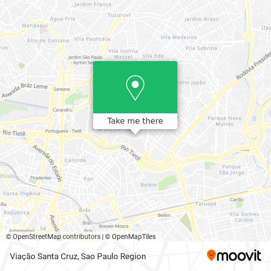 Viação Santa Cruz map