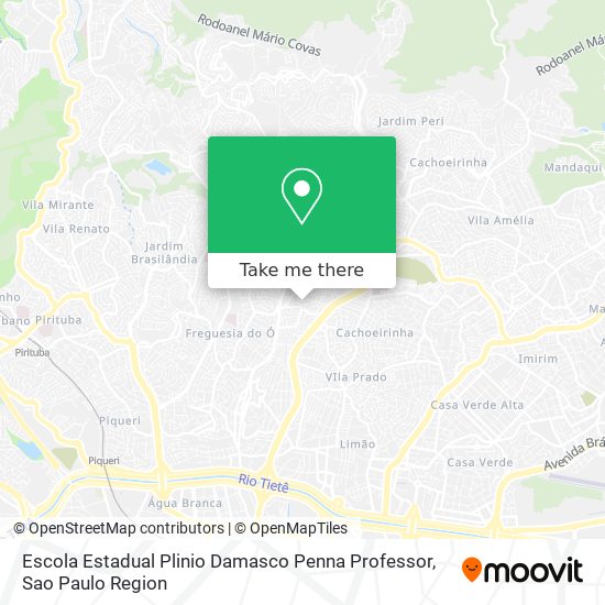 Mapa Escola Estadual Plinio Damasco Penna Professor