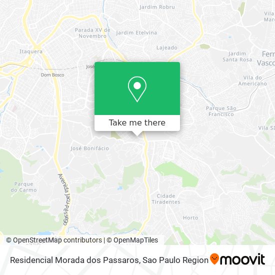 Residencial Morada dos Passaros map