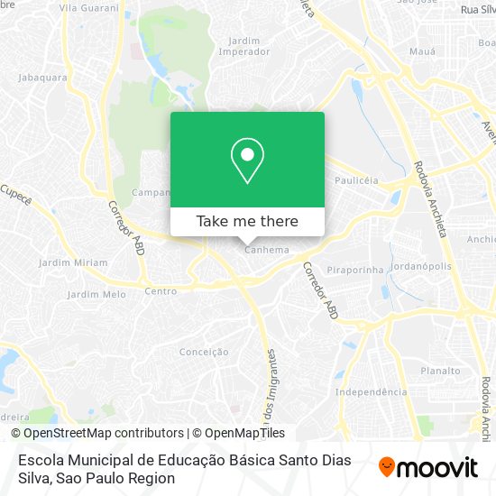 Mapa Escola Municipal de Educação Básica Santo Dias Silva