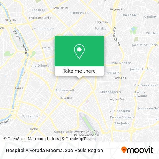 Hospital Alvorada Moema map