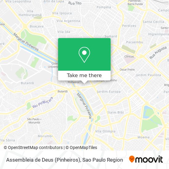 Assembleia de Deus (Pinheiros) map