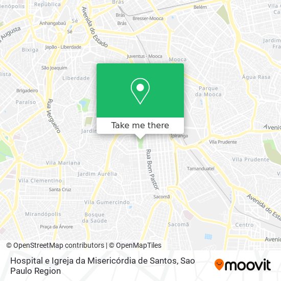 Mapa Hospital e Igreja da Misericórdia de Santos