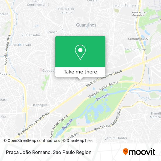 Mapa Praça João Romano