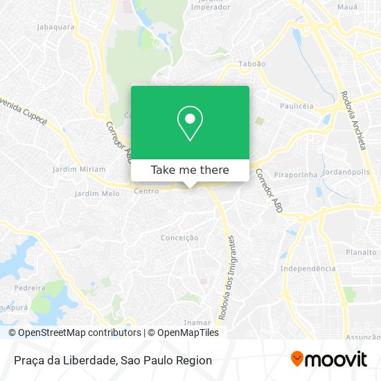 Mapa Praça da Liberdade