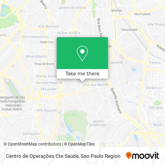 Mapa Centro de Operações Cte Saúde