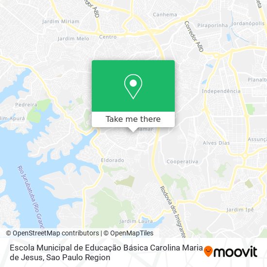 Mapa Escola Municipal de Educação Básica Carolina Maria de Jesus