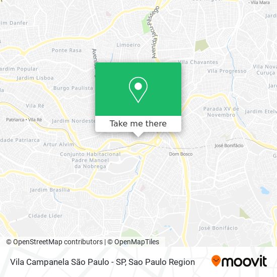 Mapa Vila Campanela São Paulo - SP