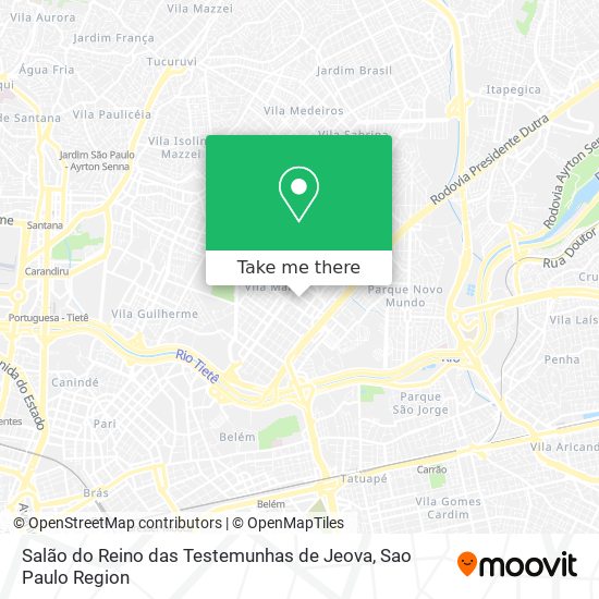 Salão do Reino das Testemunhas de Jeova map