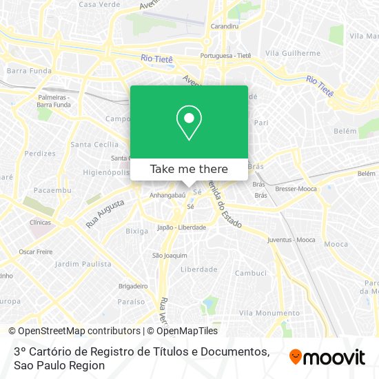 Mapa 3º Cartório de Registro de Títulos e Documentos