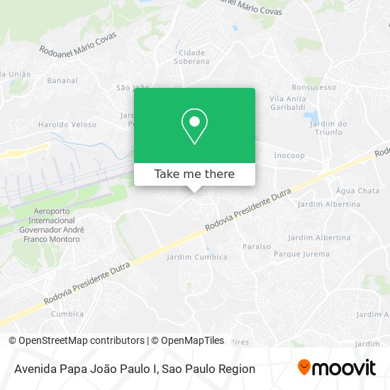 Mapa Avenida Papa João Paulo I