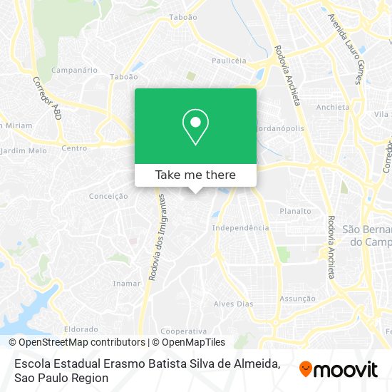 Mapa Escola Estadual Erasmo Batista Silva de Almeida