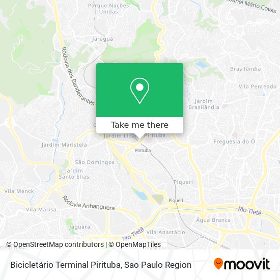 Bicicletário Terminal Pirituba map