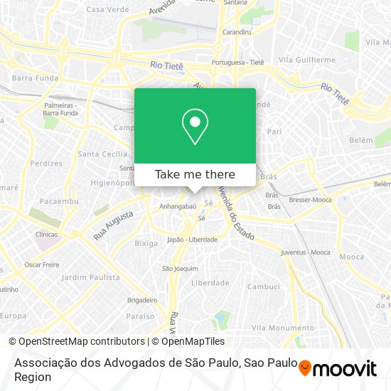 Associação dos Advogados de São Paulo map