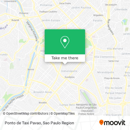 Mapa Ponto de Taxi Pavao