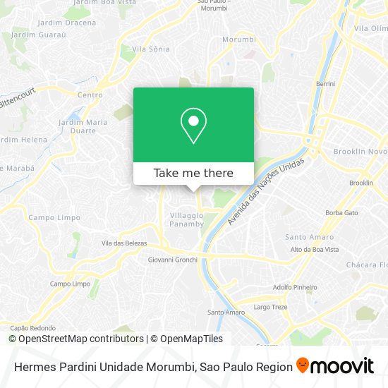 Mapa Hermes Pardini Unidade Morumbi