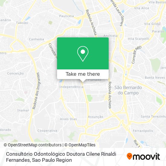 Mapa Consultório Odontológico Doutora Cilene Rinaldi Fernandes