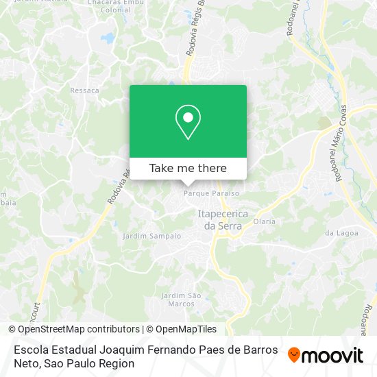 Mapa Escola Estadual Joaquim Fernando Paes de Barros Neto