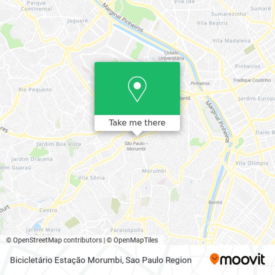 Mapa Bicicletário Estação Morumbi