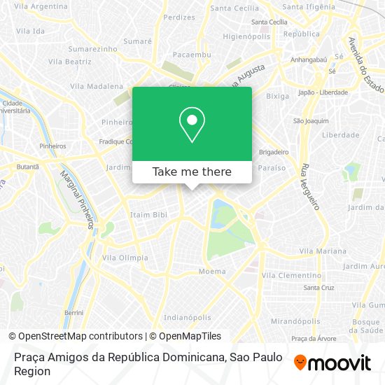 Praça Amigos da República Dominicana map