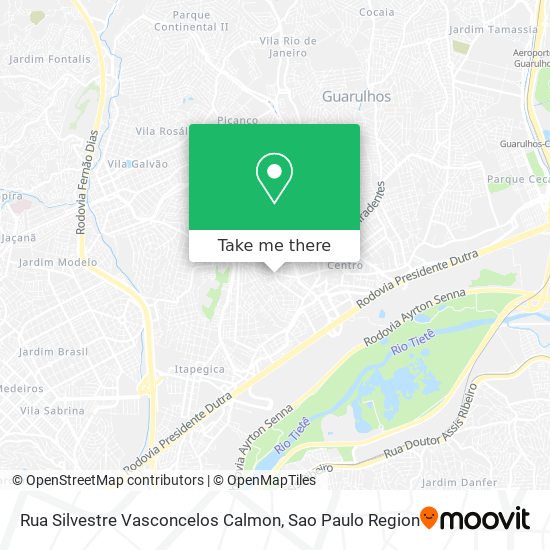 Mapa Rua Silvestre Vasconcelos Calmon