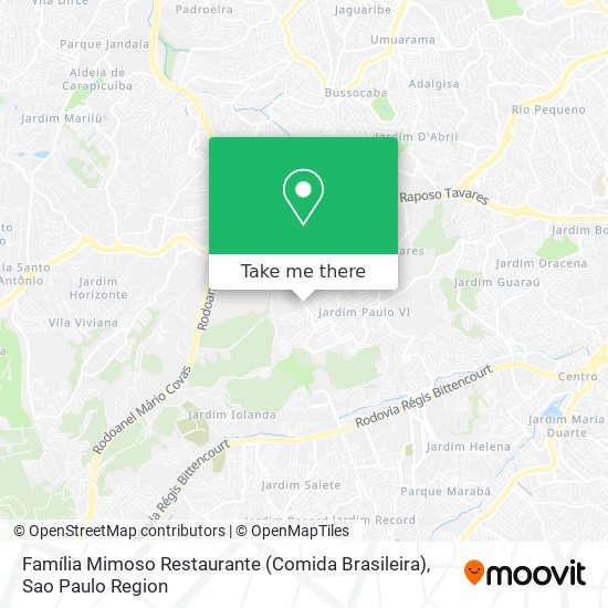 Mapa Família Mimoso Restaurante (Comida Brasileira)