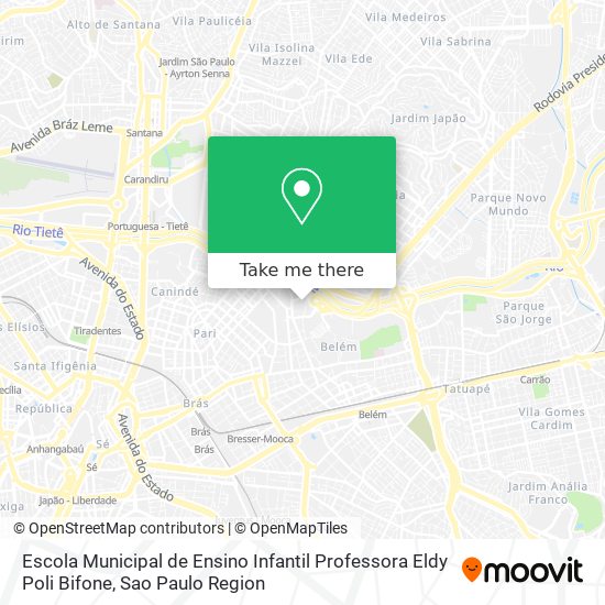 Mapa Escola Municipal de Ensino Infantil Professora Eldy Poli Bifone