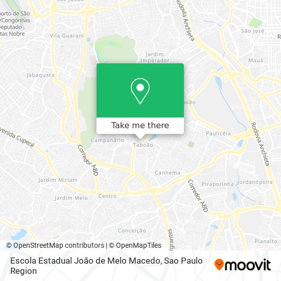 Mapa Escola Estadual João de Melo Macedo