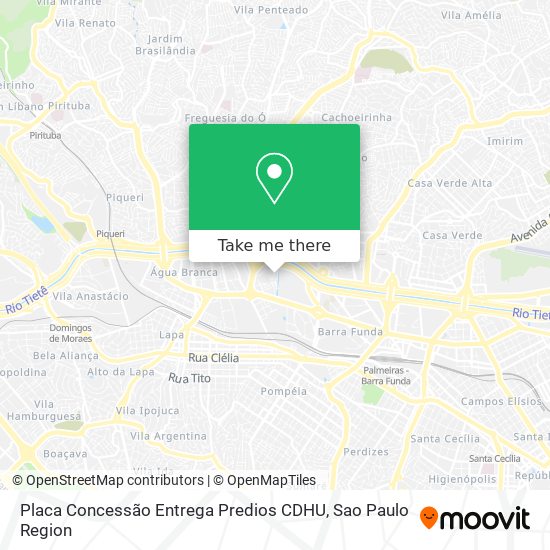 Placa Concessão Entrega Predios CDHU map