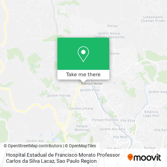 Mapa Hospital Estadual de Francisco Morato Professor Carlos da Silva Lacaz