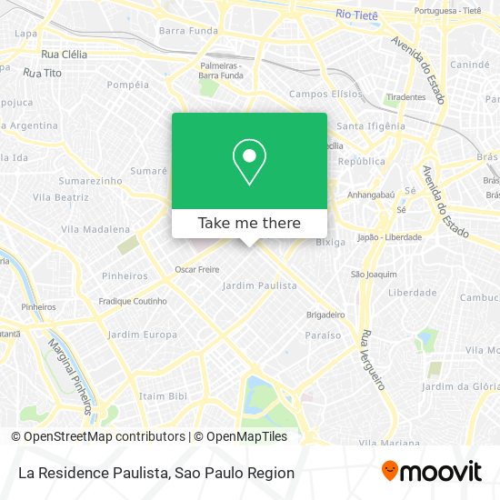 La Residence Paulista map