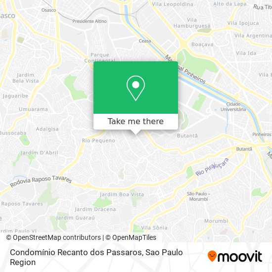 Condomínio Recanto dos Passaros map