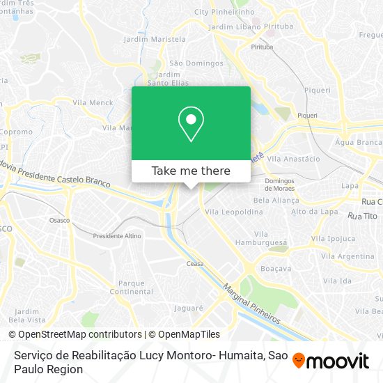 Serviço de Reabilitação Lucy Montoro- Humaita map