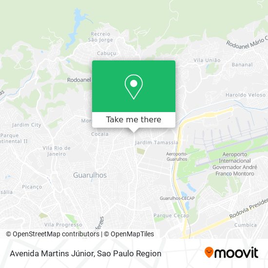 Mapa Avenida Martins Júnior