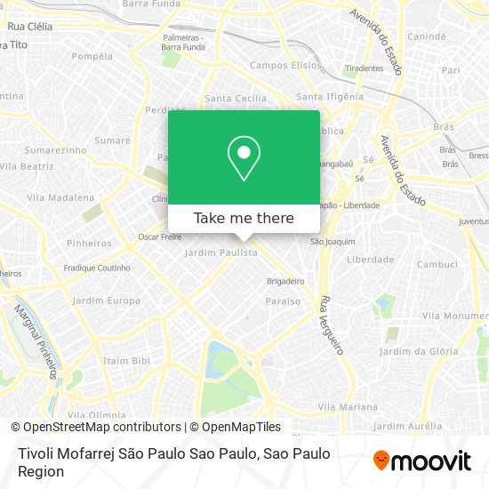 Tivoli Mofarrej São Paulo Sao Paulo map