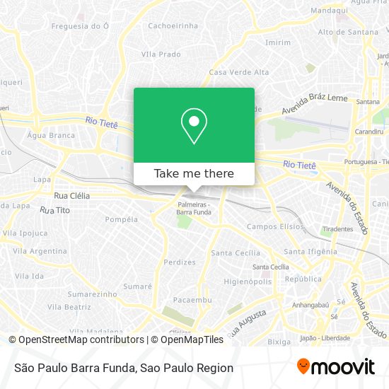 São Paulo Barra Funda map