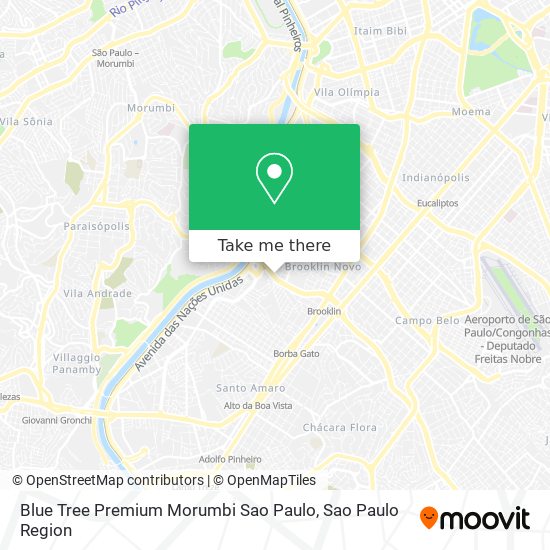 Mapa Blue Tree Premium Morumbi Sao Paulo