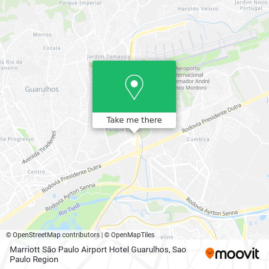 Marriott São Paulo Airport Hotel Guarulhos map