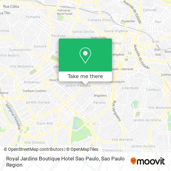 Royal Jardins Boutique Hotel Sao Paulo map